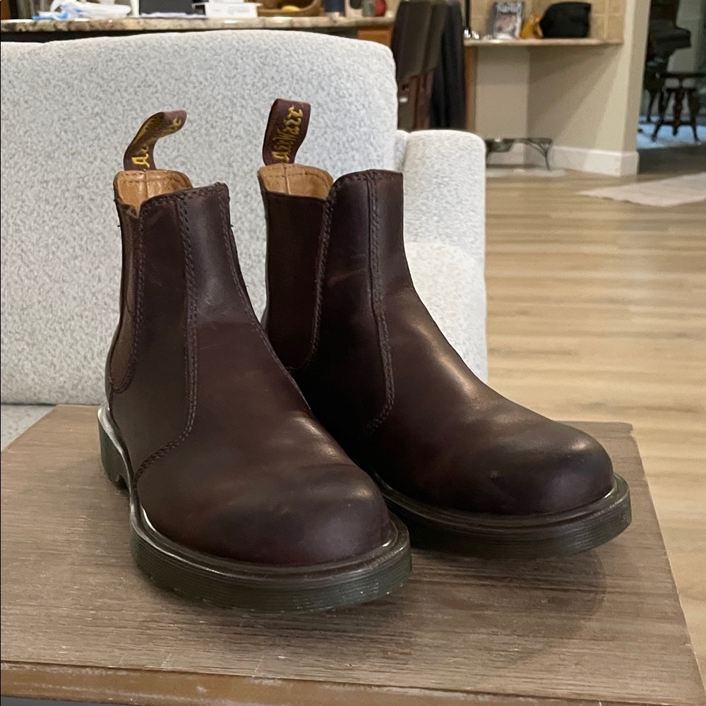 Dr. Martens Womens Dark Brown Leather Boots
